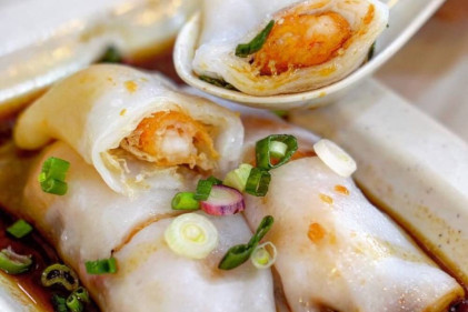 The Steamed Crispy Rice Roll with Shrimp - Dim Sum Haus: Wallet-Friendly & High Quality Handmade Dim Sum